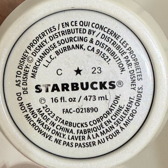 DISNEY PARKS WDW STARBUCKS HOLIDAY PATTERNS STAINLESS STEEL TRAVEL TUMBLER 16oz - Picture 4 of 6